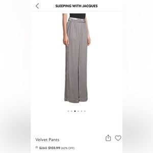 •SLEEPING WITH JACQUES•PLATINUM VELET (SILK & VISCOSE)LOUNGE PANTS SIZE SMALL